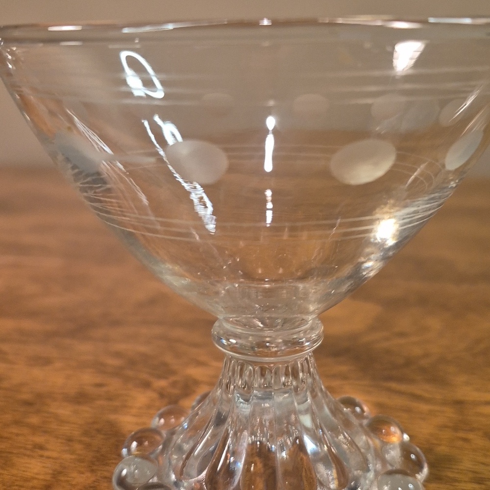 ANCHOR HOCKING Vintage Berwick "Boopie" Glasses Etched Circles and Bands, Set 5 - Picture 8 of 14